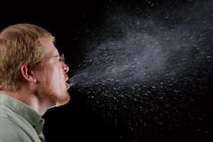 Sneezing in cold or flu picture